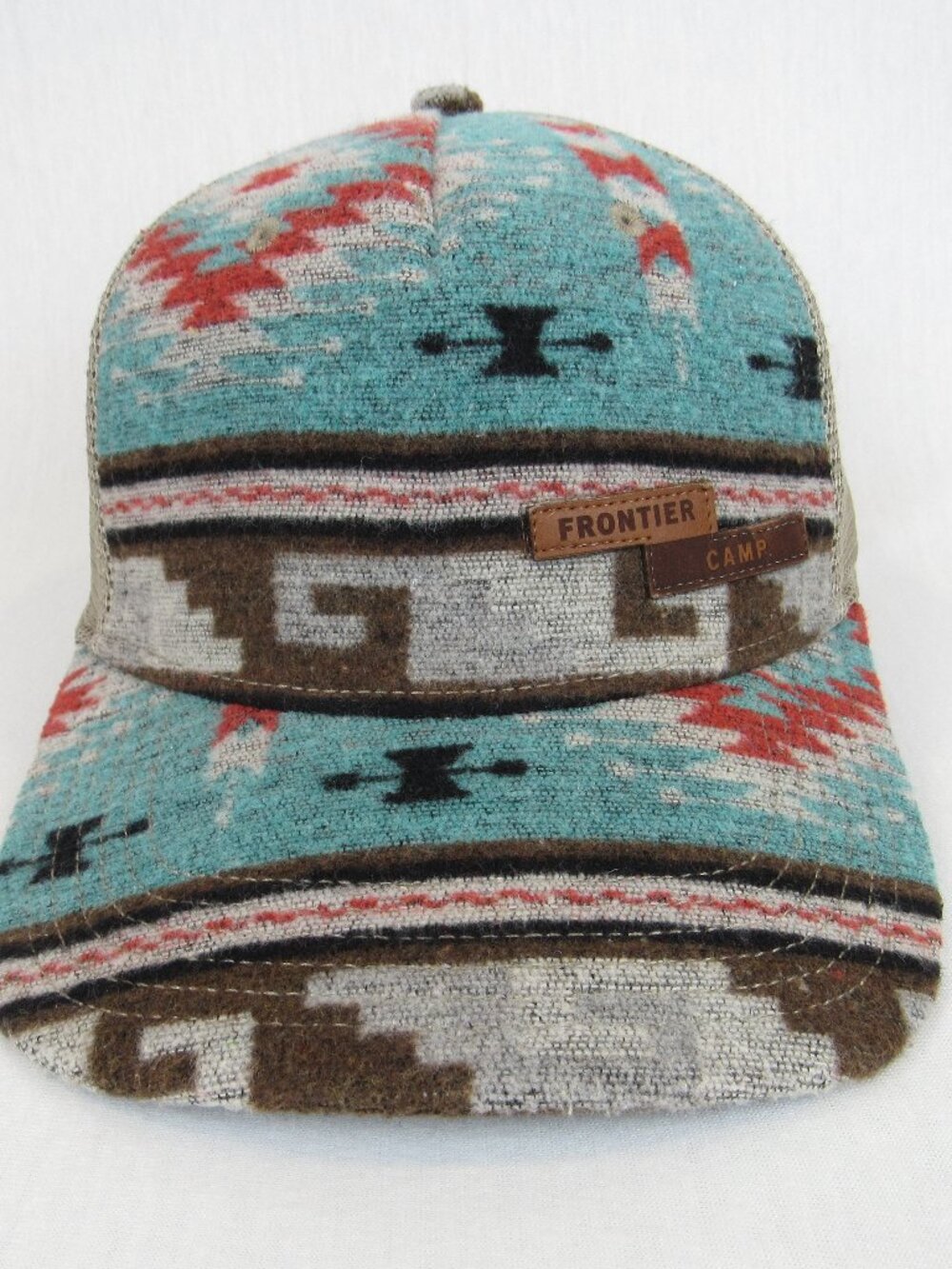 Camp Frontier Hat Men's Frontier Camp Southwestern Pattern Trucker Legacy Cap